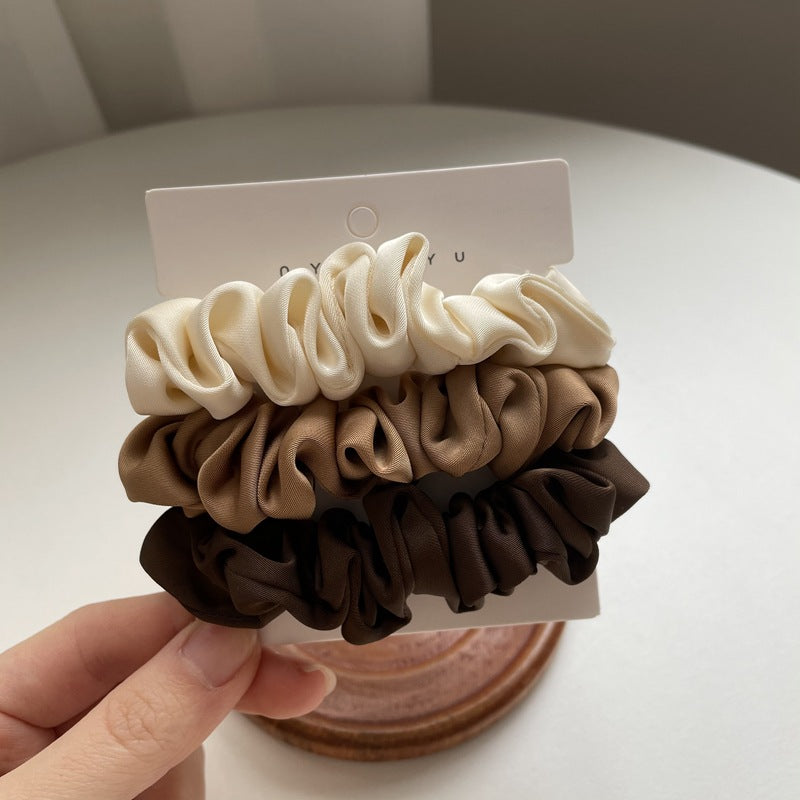 Silky Satin French Hair Ties Set - Elegant Hair Accessories