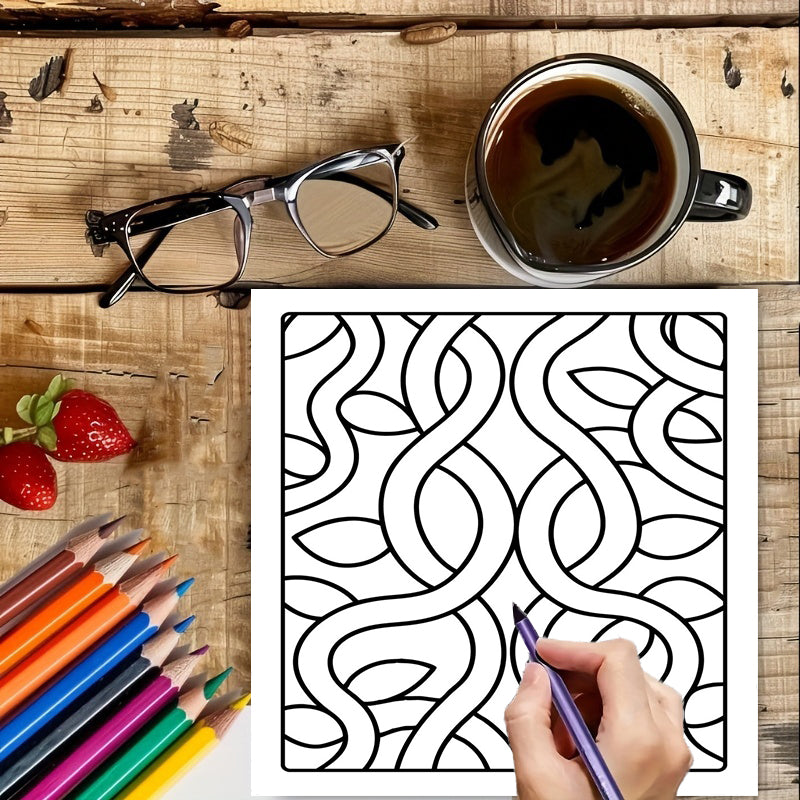 Adult Coloring Book - Mindfulness Patterns Stress Relief Art Set 28 Pages