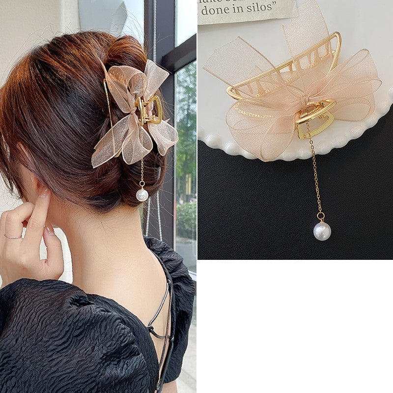 Hair Catch Clip - Metal Bow & Butterfly Designs