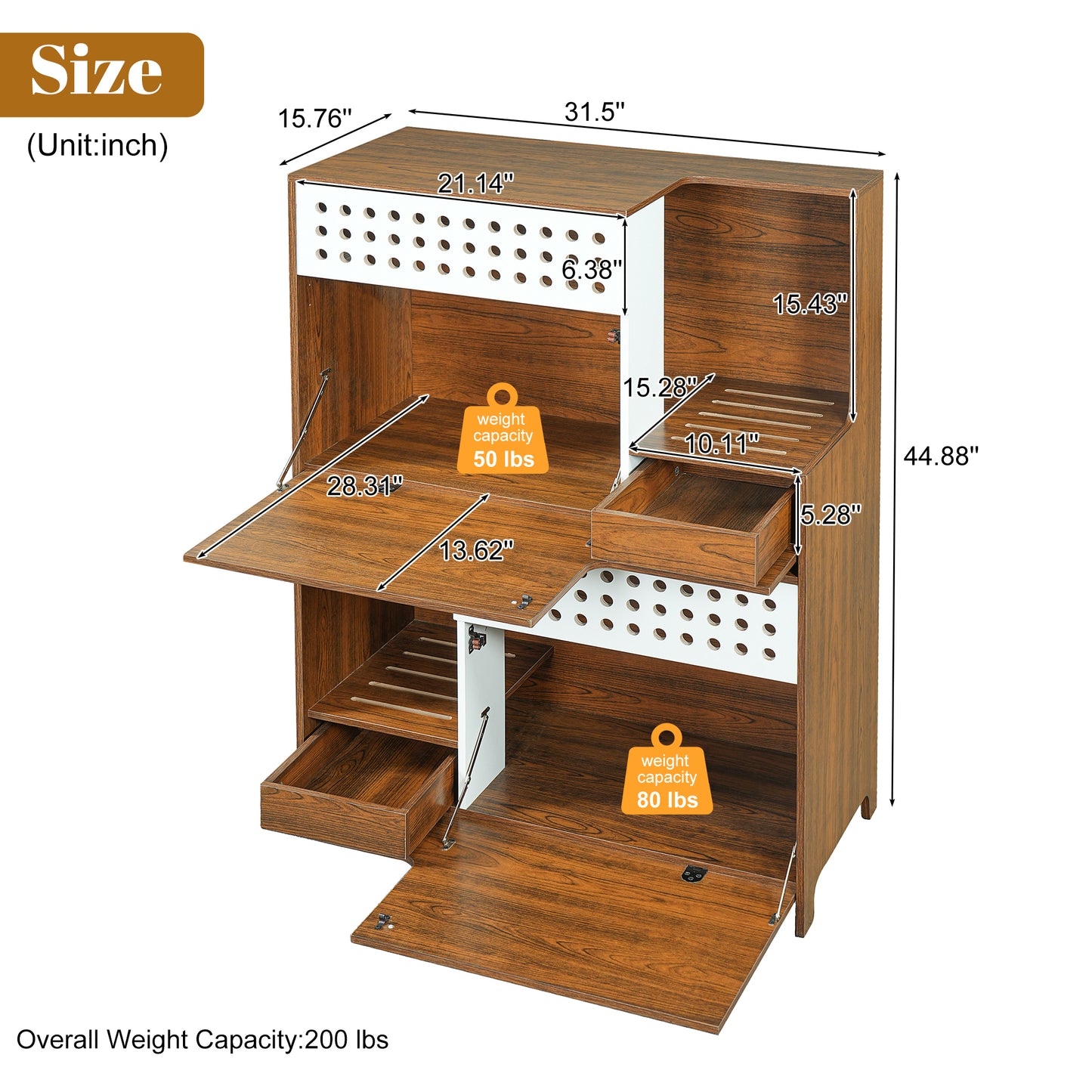 2-Piece Of Modern 2 IN 1 Cat Furniture Set, Litter Box Enclosure Side