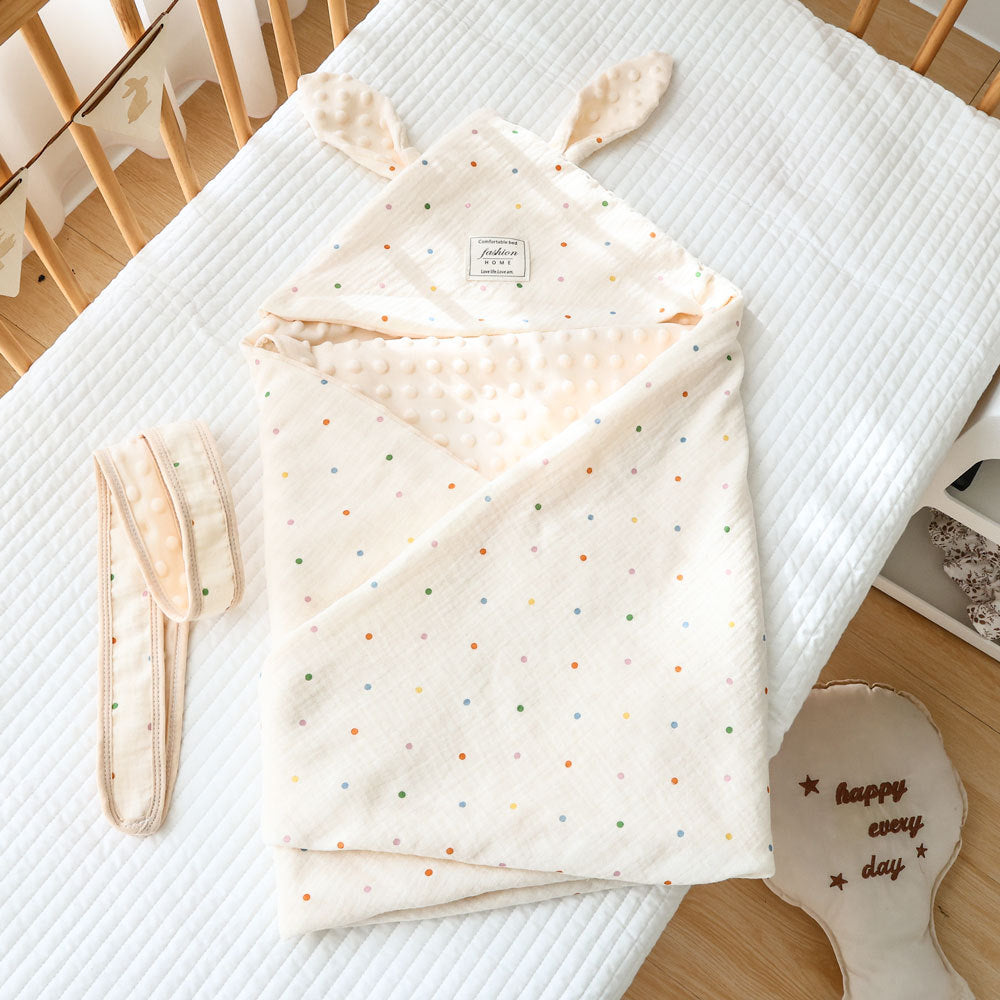 Newborn Swaddle Blanket for Baby Delivery Room Spring Summer Unlined 350g Cotton