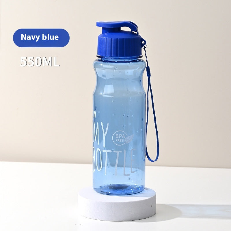 Portable Water Bottle 550ml with Lanyard Outdoor Sports Drinkware