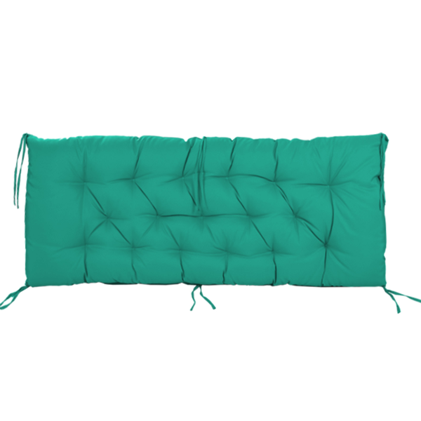 Outdoor Waterproof Swing Cushion 60 Inch with Backrest & Ties - 4 Inch Thick Patio Seat Pad for Garden & Backyard