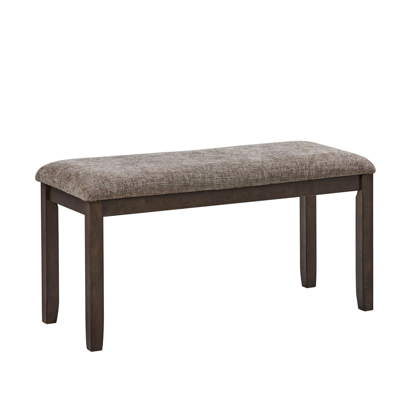 6-Person Wooden Dining Table Set with Bench - Walnut