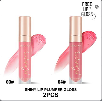 Shiny Lip Plumper Gloss - Hydrating High-Shine Volumizing Lip Makeup