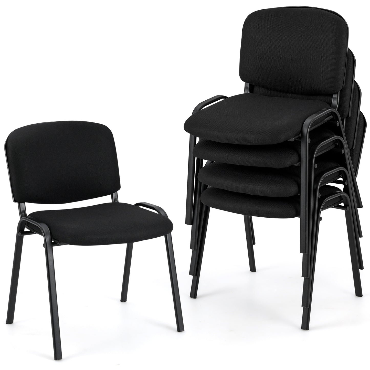 Set of 5 Elegant Conference Office Chairs for Reception
