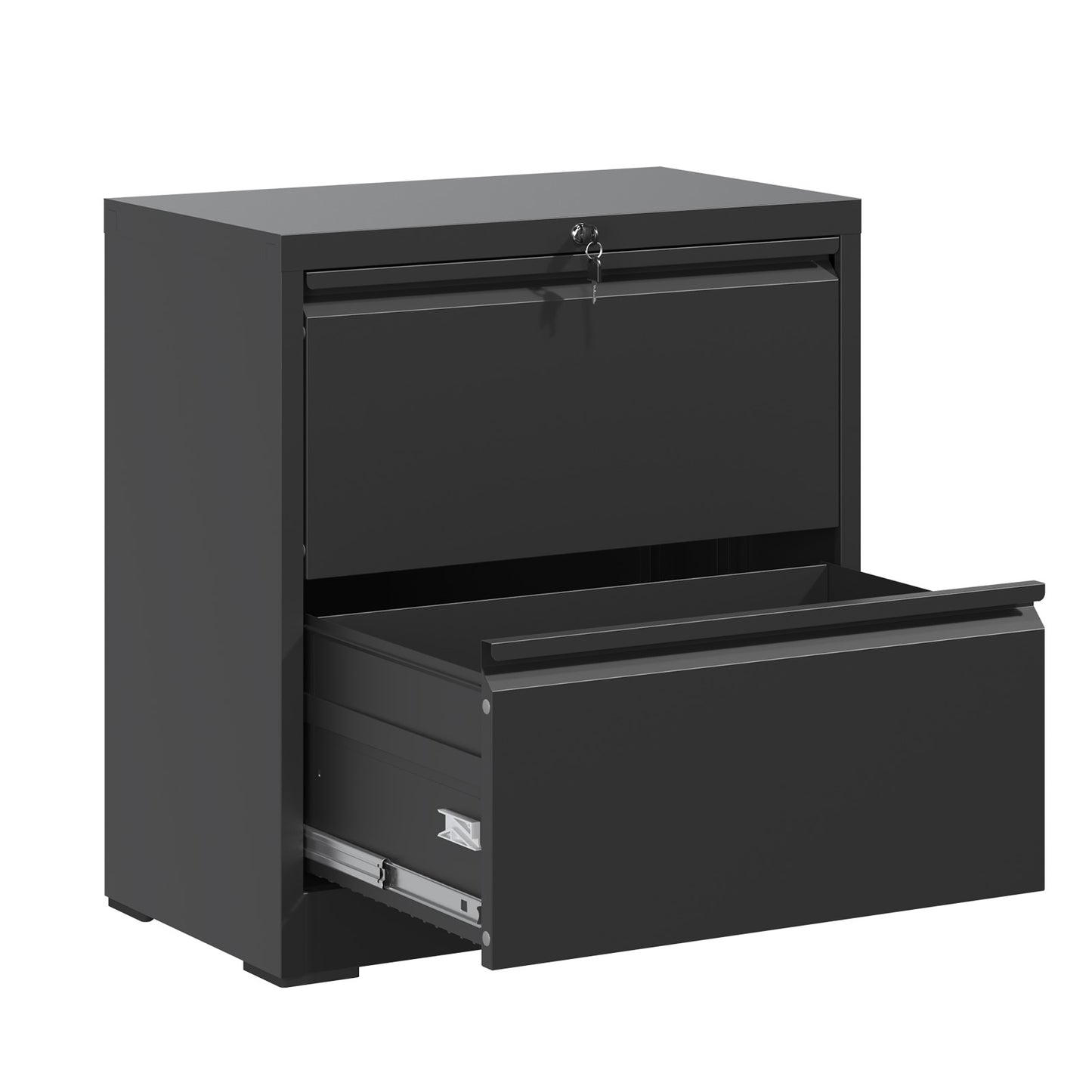 2 Drawer Lateral File Cabinet With Lock, Metal Filing For Home