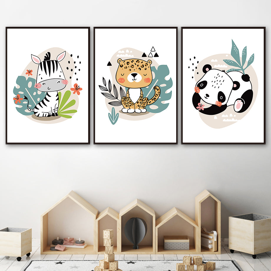 Cute Animal Print Scandinavian Posters for Room Decoration - Multiple Sizes & Styles