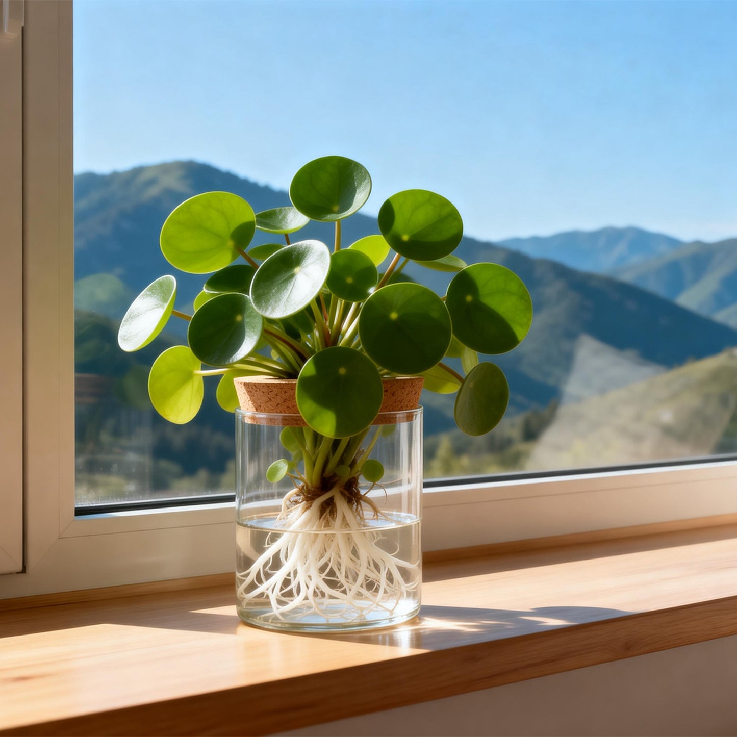 4 Pack Glass Plant Propagation Stations Hydroponic Vases with Cork Lids
