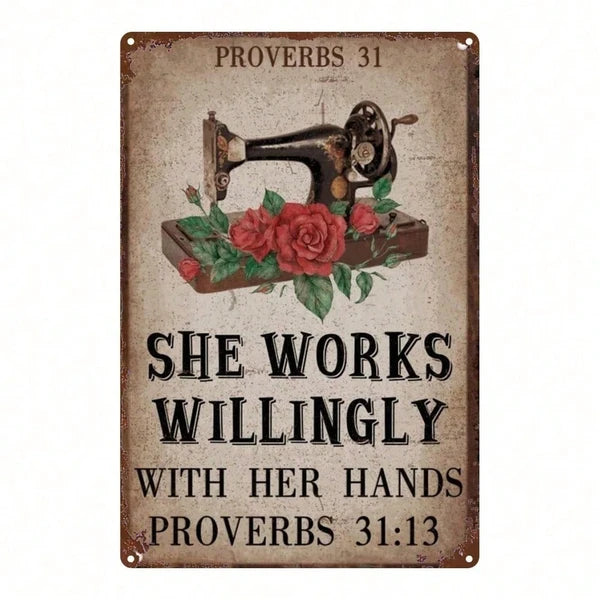 Metal Tin Sign Wall Decoration - 20 cm x 20 cm