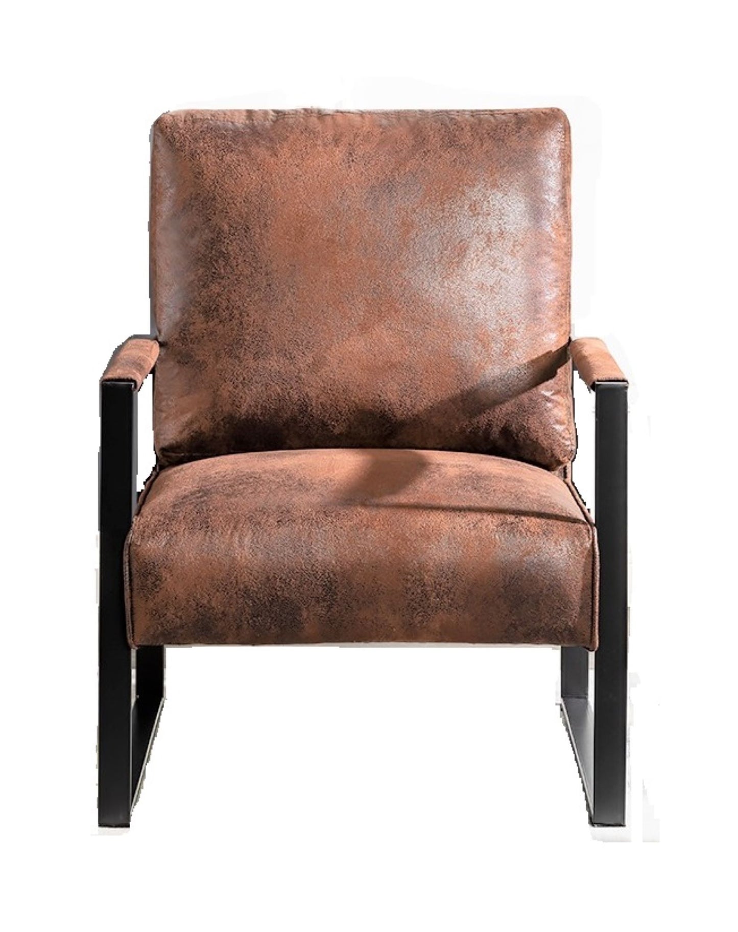 Classic Mid Century Modern Accent Chair With Durable Square Metal