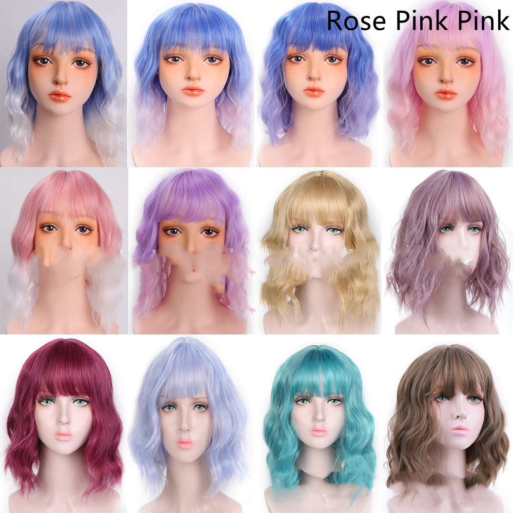 High Temperature Silk Hair Wrap - Curly Short Twist Headgear for Women