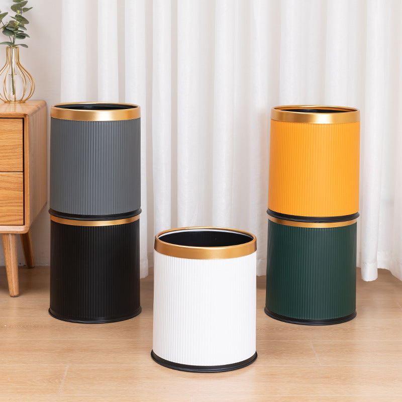 Uncovered Large Capacity Trash Can with Thickened Design for Home Kitchen