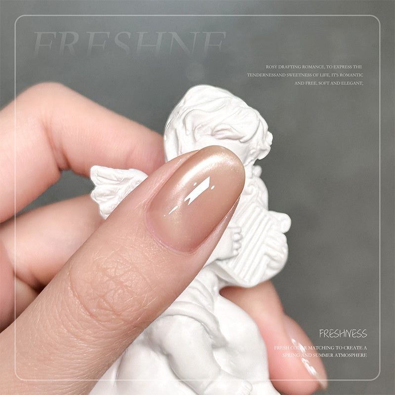 White Moonlight Ceramic Cat Eye Nail Gel Polish - Porcelain White Varieties