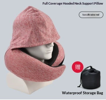 Travel Neck Pillow for Airplane, Car & Travel Comfort - Memory Foam Support