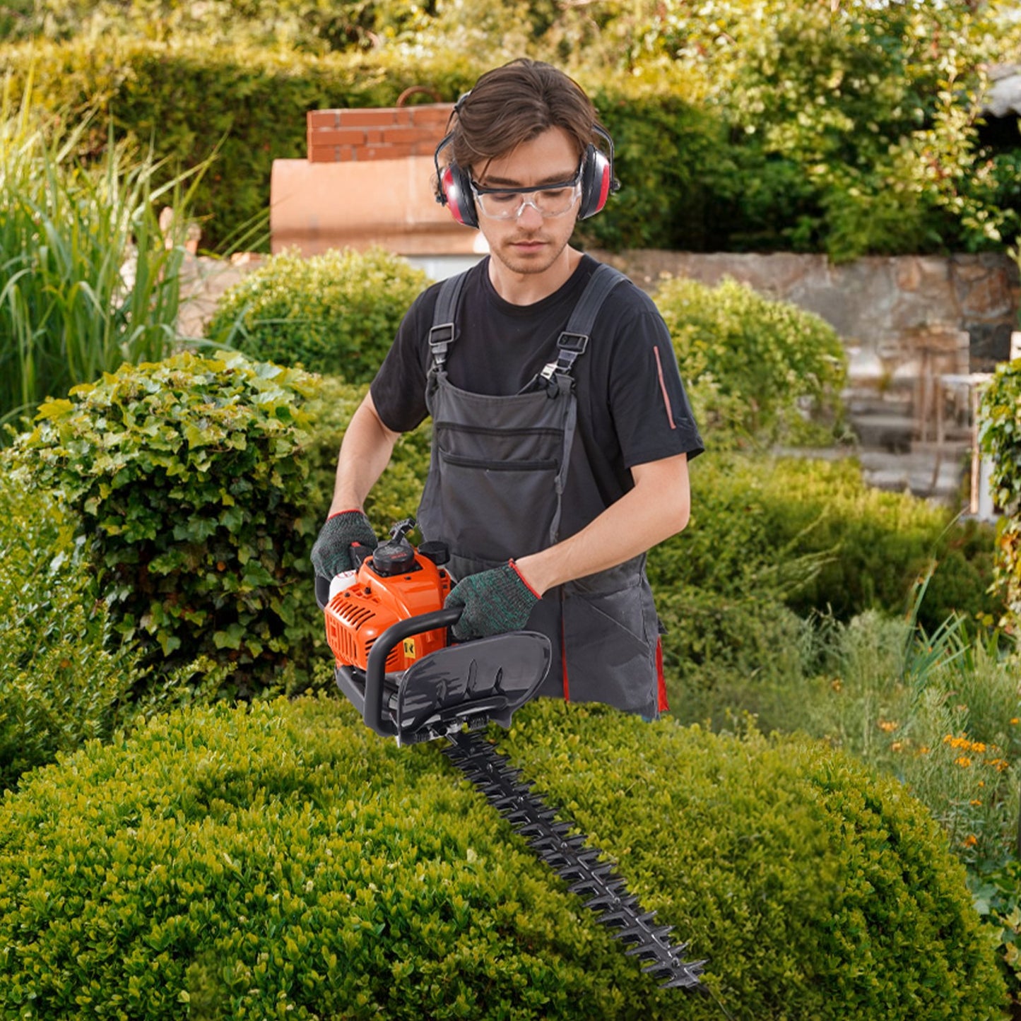 Gas Powered Hedge Trimmer 23.2-Inch Dual Blade 2-Stroke Garden Tool