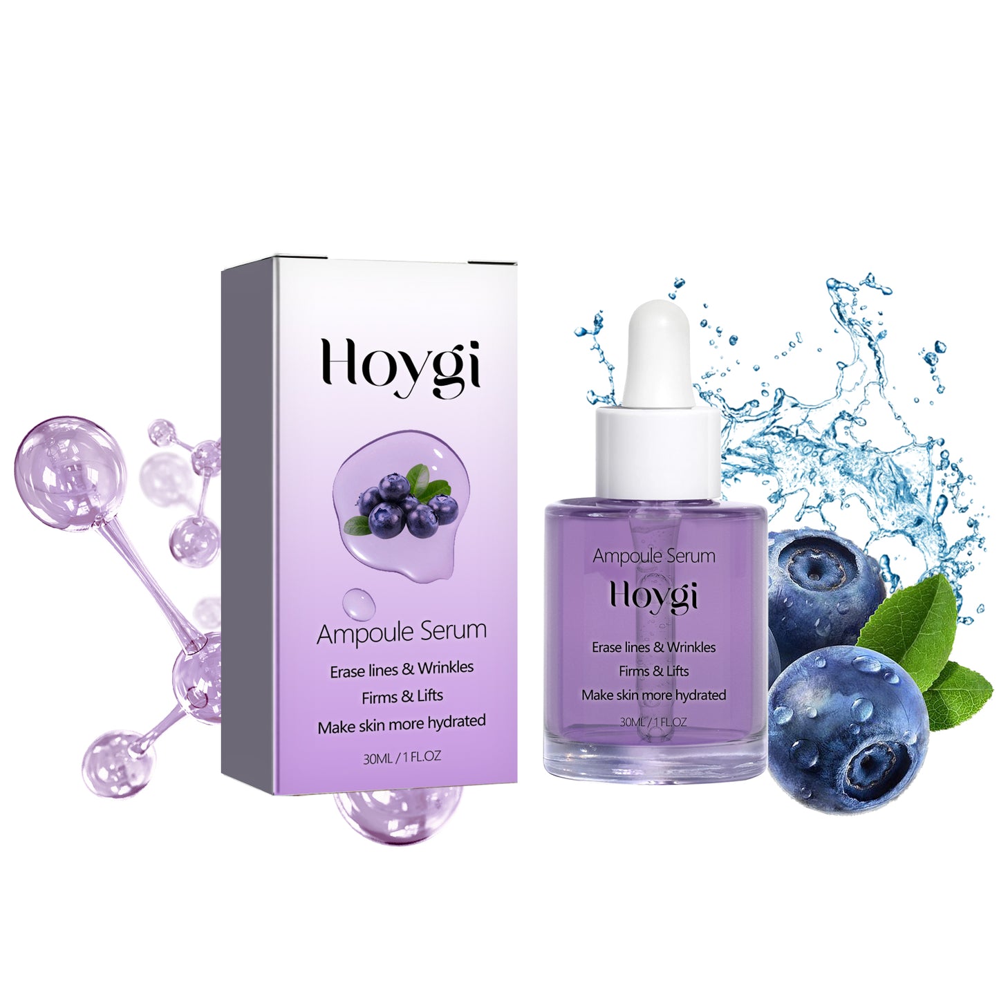Anti-Aging Ampoule Serum with Vitamin C & Hyaluronic Acid, 30ml