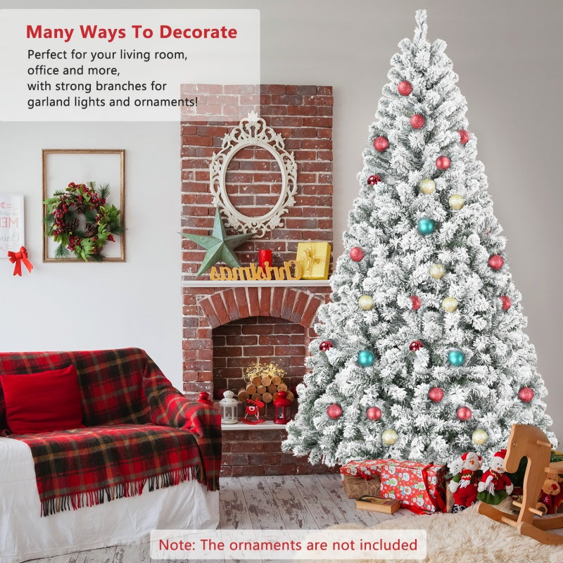 4ft Snow Flocked Artificial Christmas Tree with Foldable Base