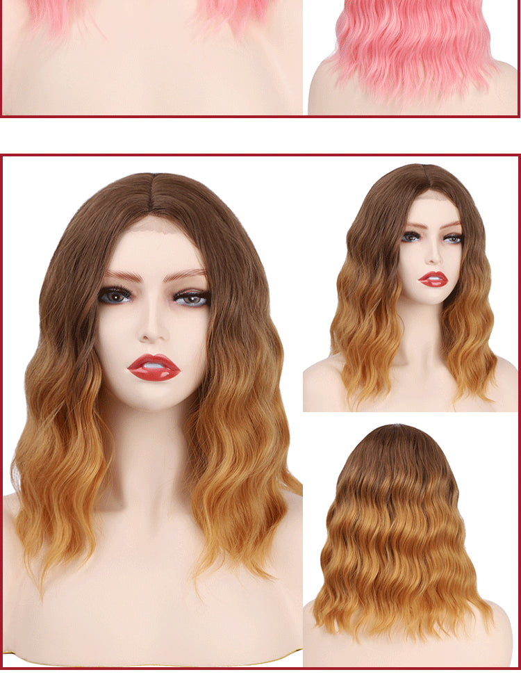 European & American Lace Front Wig 14" - Gold