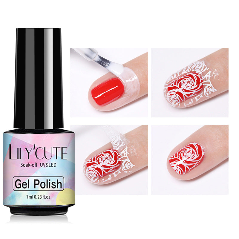 7ml Phototherapy Plastic Nail Art Base Gel with Sequin Frosted Finish
