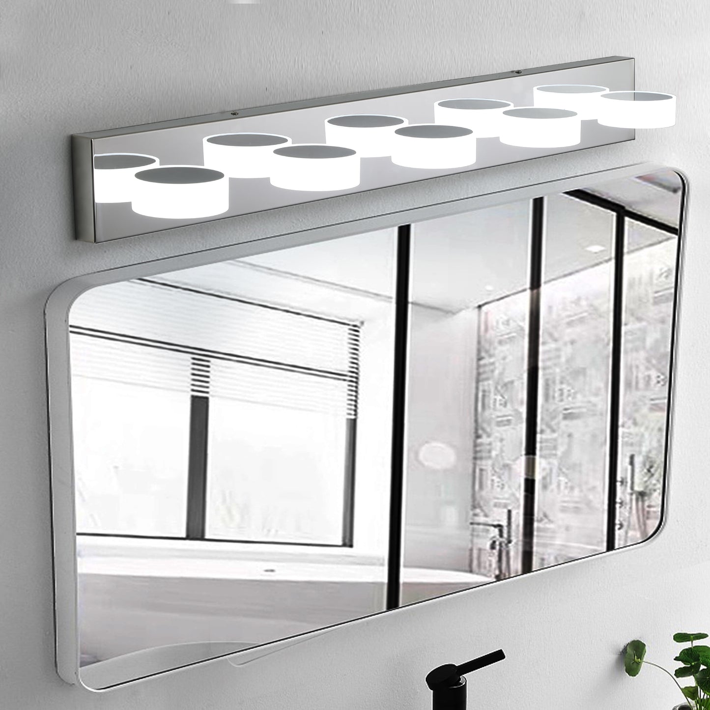 Modern 5-Light LED Vanity Light Fixture - Chrome Finish