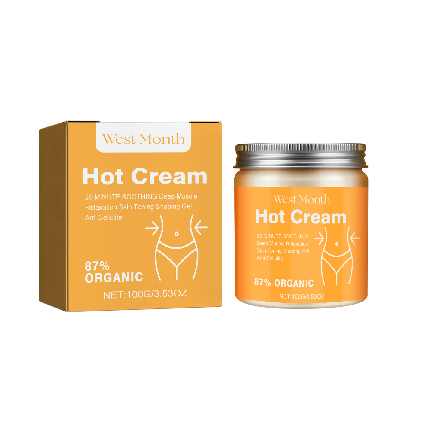 Firming Body Care Cream with Ginger & Hyaluronic Acid - Tightening Massage Lotion