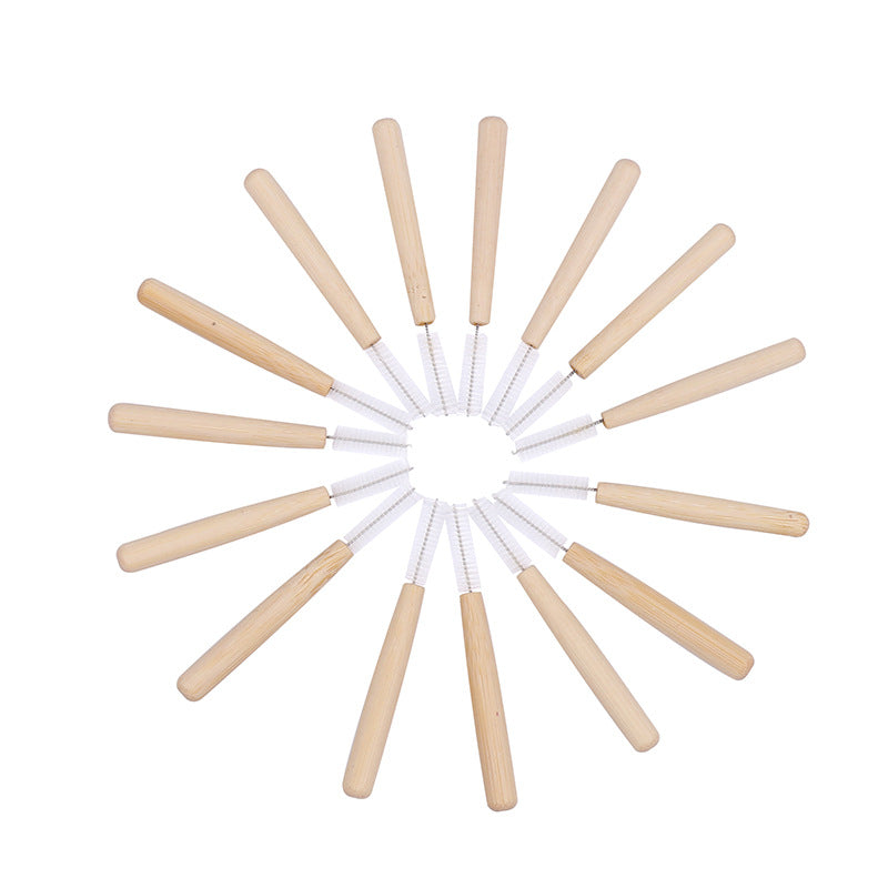 Bamboo Interdental Brush 30pcs Dental Cleaning Floss Picks - Orthodontic Oral Care