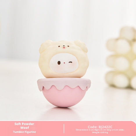 Pink Cartoon Tumbler Decoration - Soft Kitchen Storage Accessory