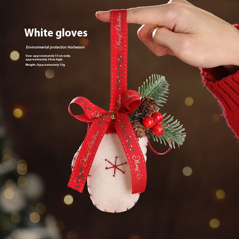 Christmas Hanging Decorations Set - Festive PVC & Plush Ornaments for Holiday Home Decor