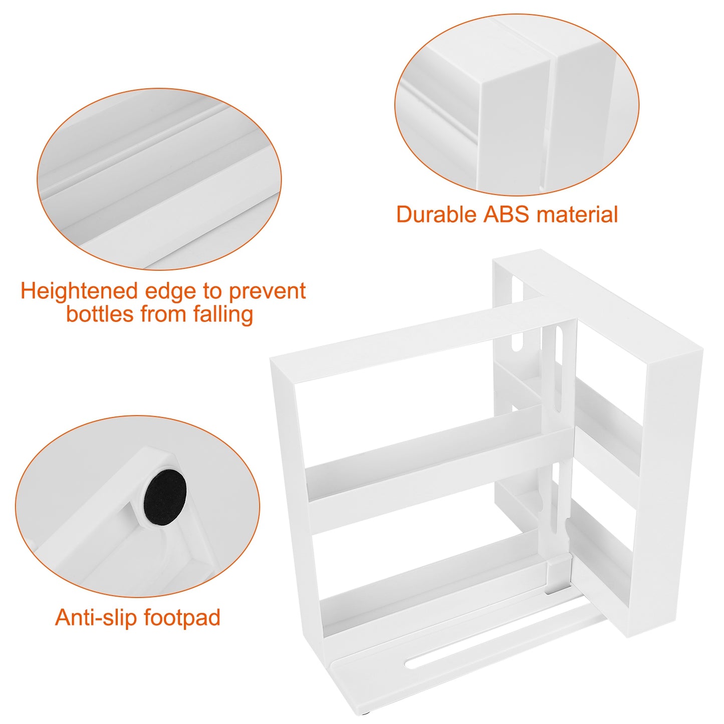 1Pc Swivel Cabinet Organizer Revolving Kitchen Rack Spice For