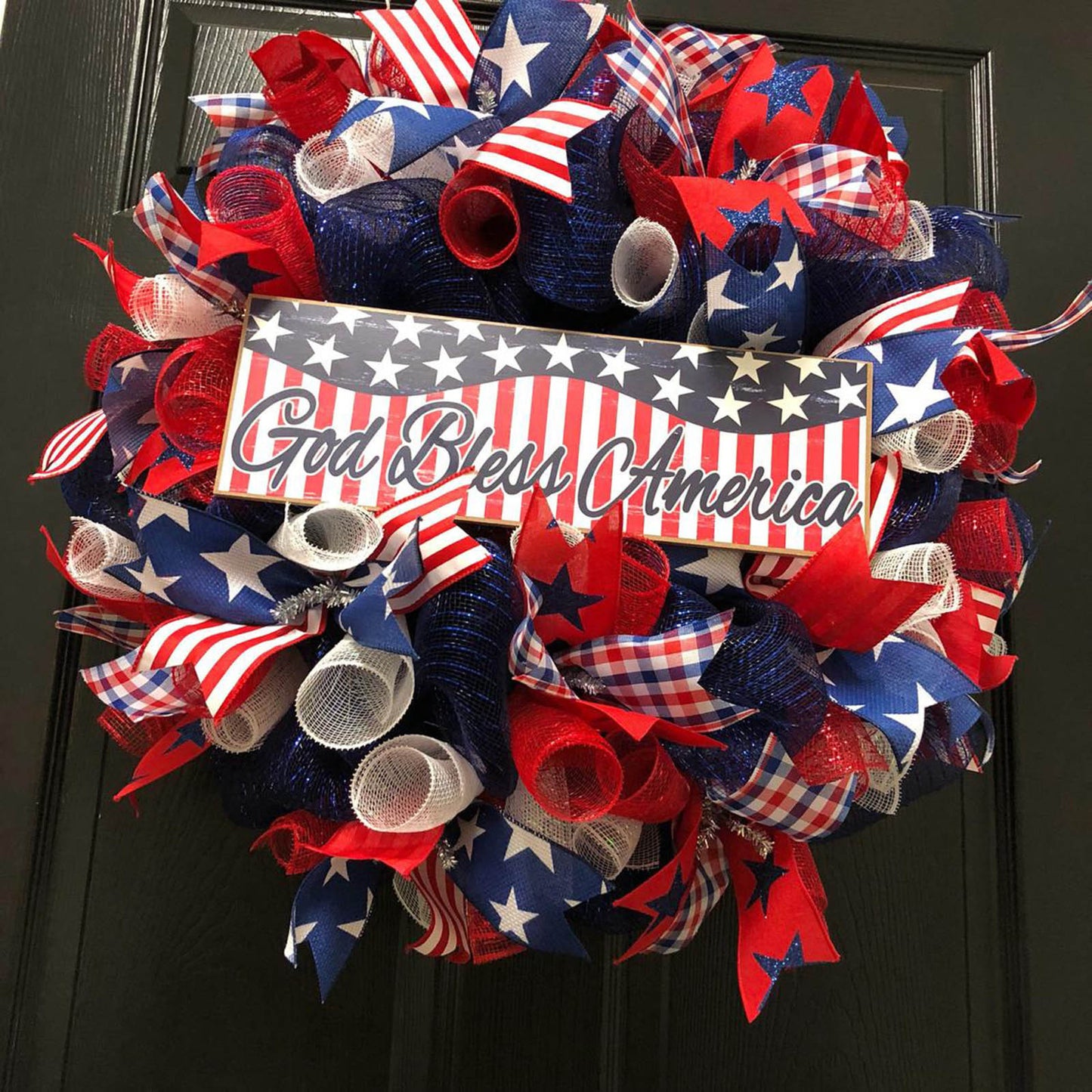 Independence Day American Flag Wreath Decorative Pendant for Festive Home Decor