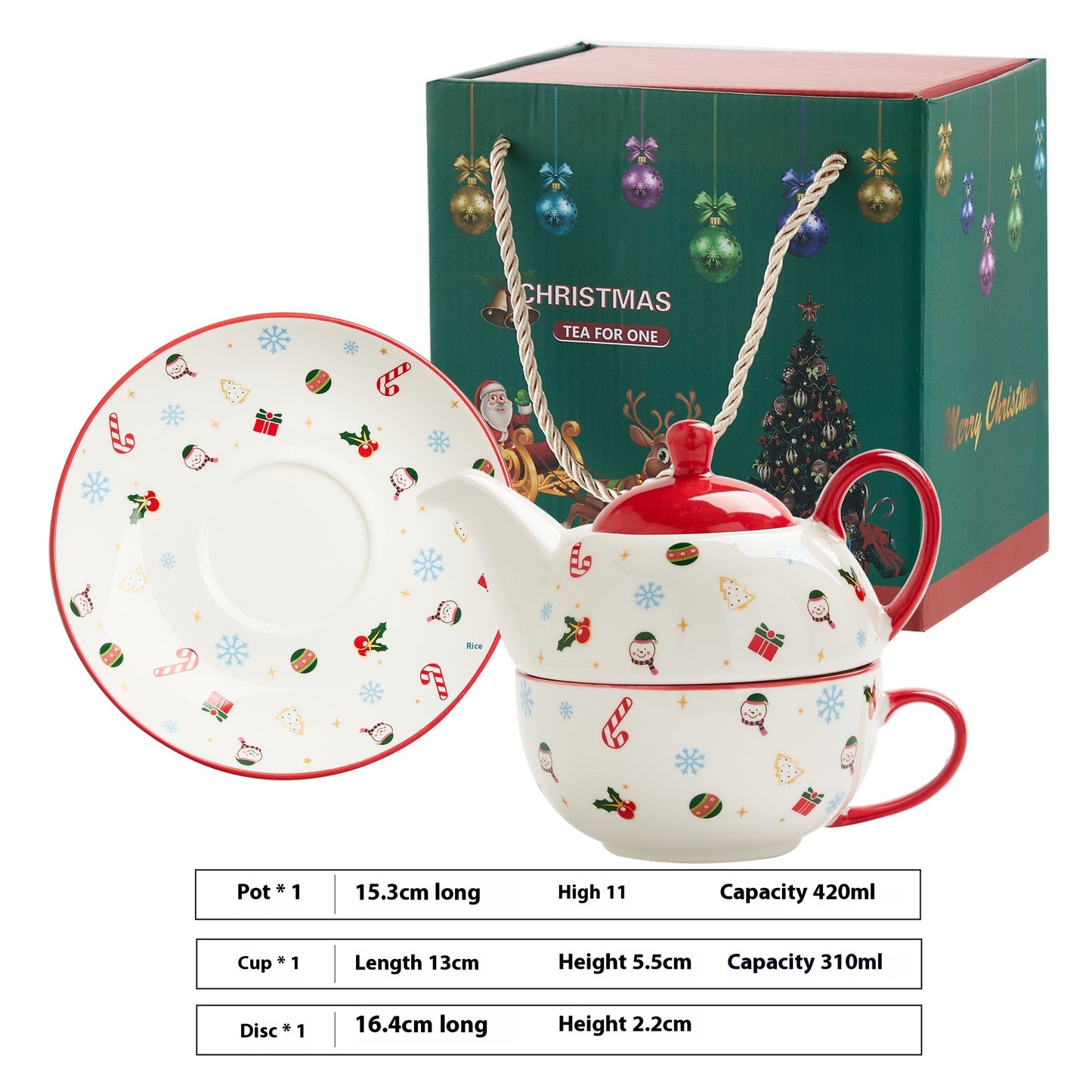 Creative Christmas Gold-Plated Ceramic Dinnerware Set - Plates & Cups for Holiday Decor