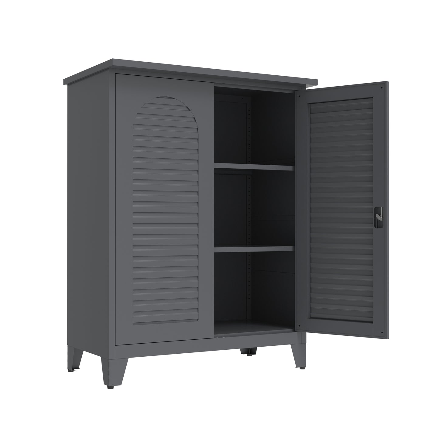 47'' Tall Metal Tool Storage Cabinet - Slate Color