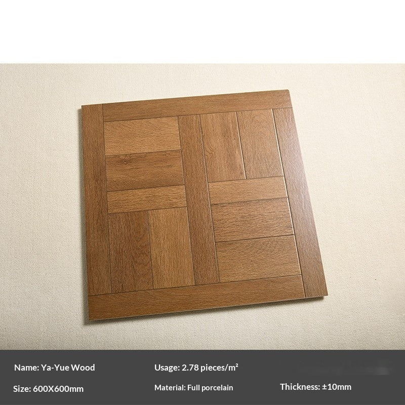Porcelain Wood Grain Tile 600x600mm for Home & Garden Flooring