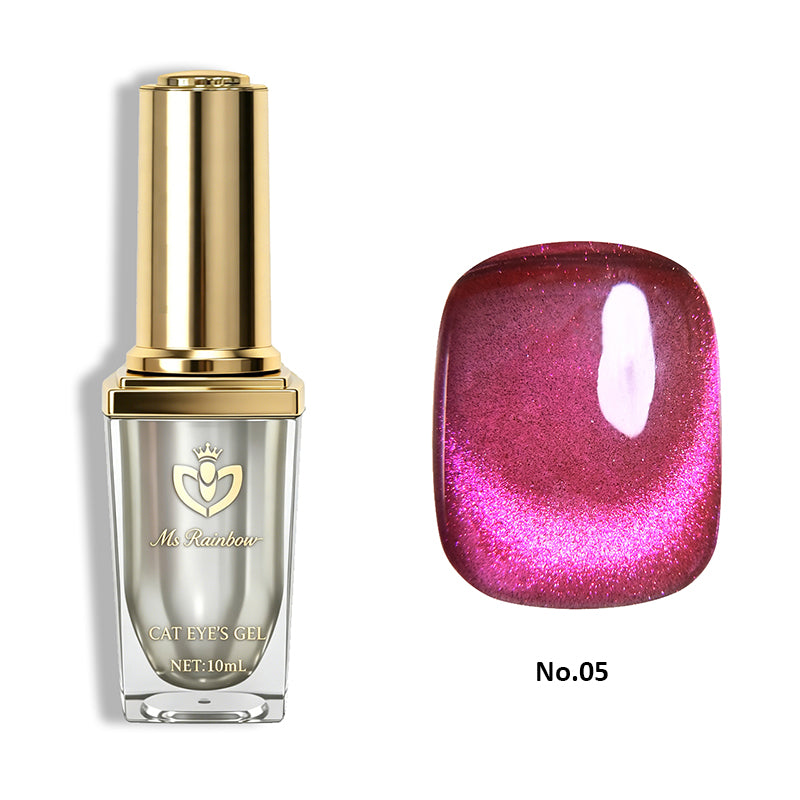 Rainbow Starry Cat Eye Gel Polish - 10ml Magnetic Shimmer Nail Gel