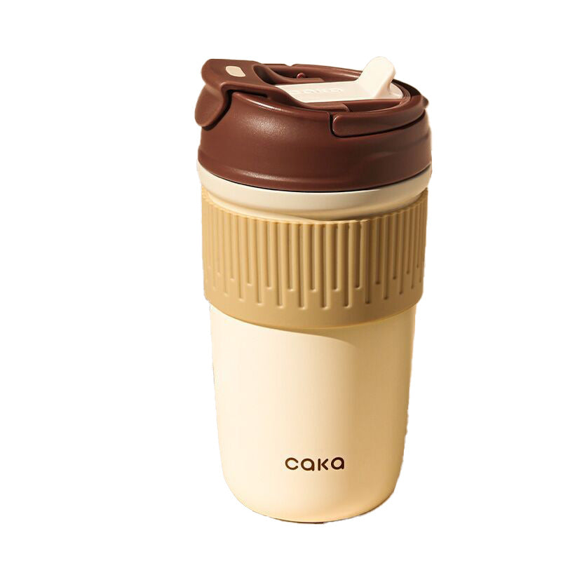 Handheld Ceramic Stainless Steel Insulated Cup - Large Capacity Drinkware