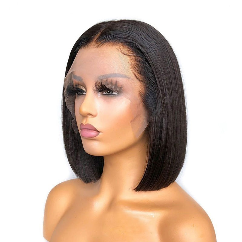 Real Lace Human Hair Wig - Natural Style, Multiple Sizes & Densities
