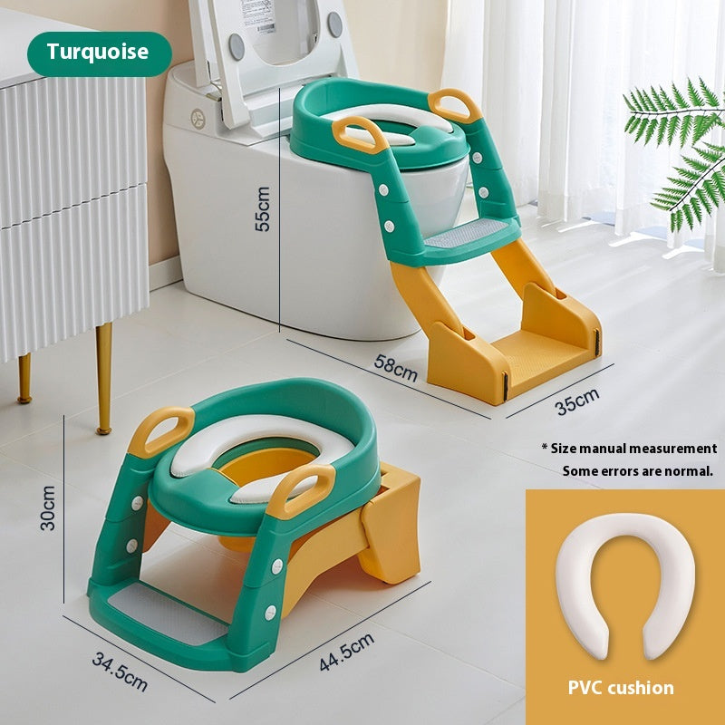 Two-in-One Baby Toilet Ladder with Stable Self-Contained Design - Multiple Colors