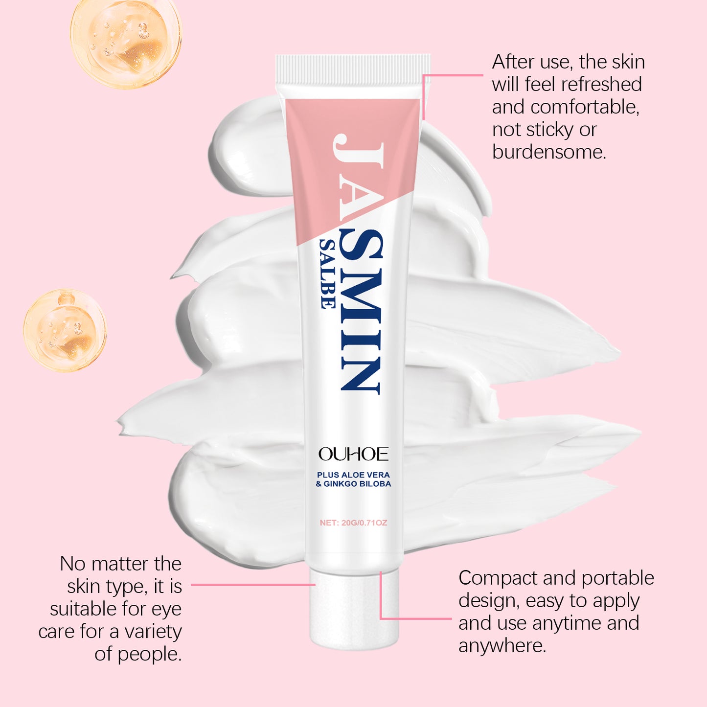 Jasmine Hydrating Eye Cream for Dark Circles and Fine Lines - 20g