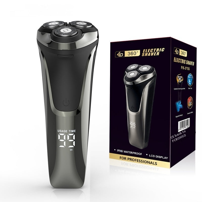 4D Floating Cutter Head Electric Shaver - Rechargeable, Digital Display