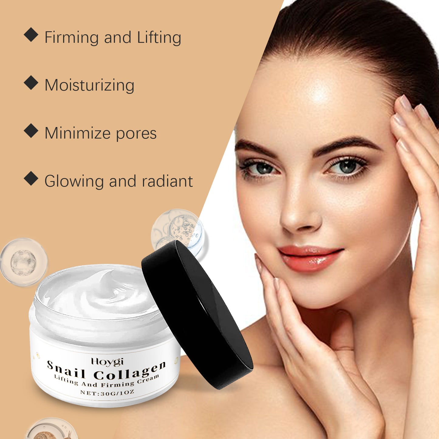 Snail Collagen Firming Cream - Moisturizing & Brightening Facial Care