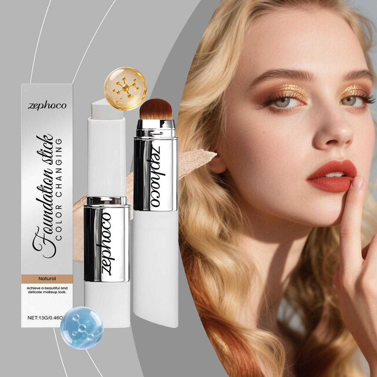 Color-Changing Concealer Foundation Stick Natural Shade