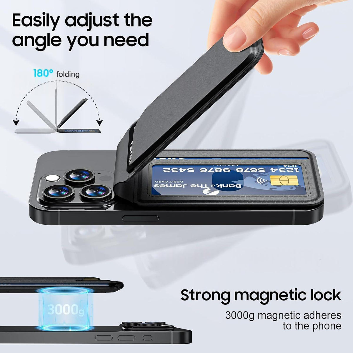 Foldable Phone Holder with 180-Degree Adjustable Support - Magsafe Compatible