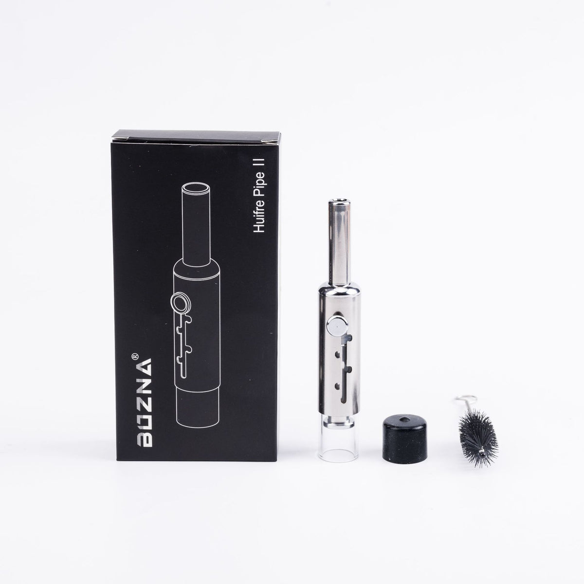 Portable Dry Burning Glass Pipe with Adjustable Gears and Filter Cotton