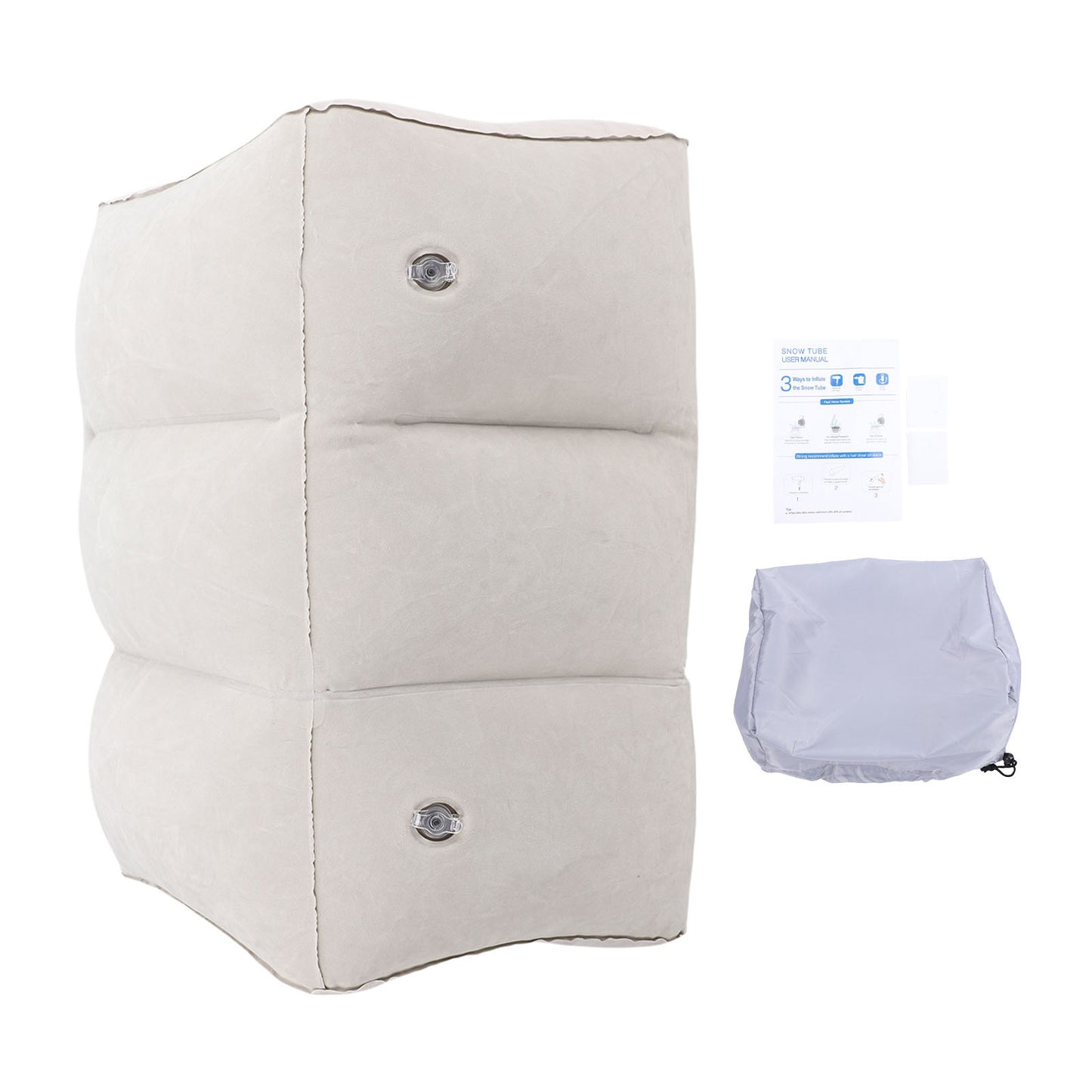 Adjustable Inflatable Foot Rest Pillow for Travel - 3 Height Levels