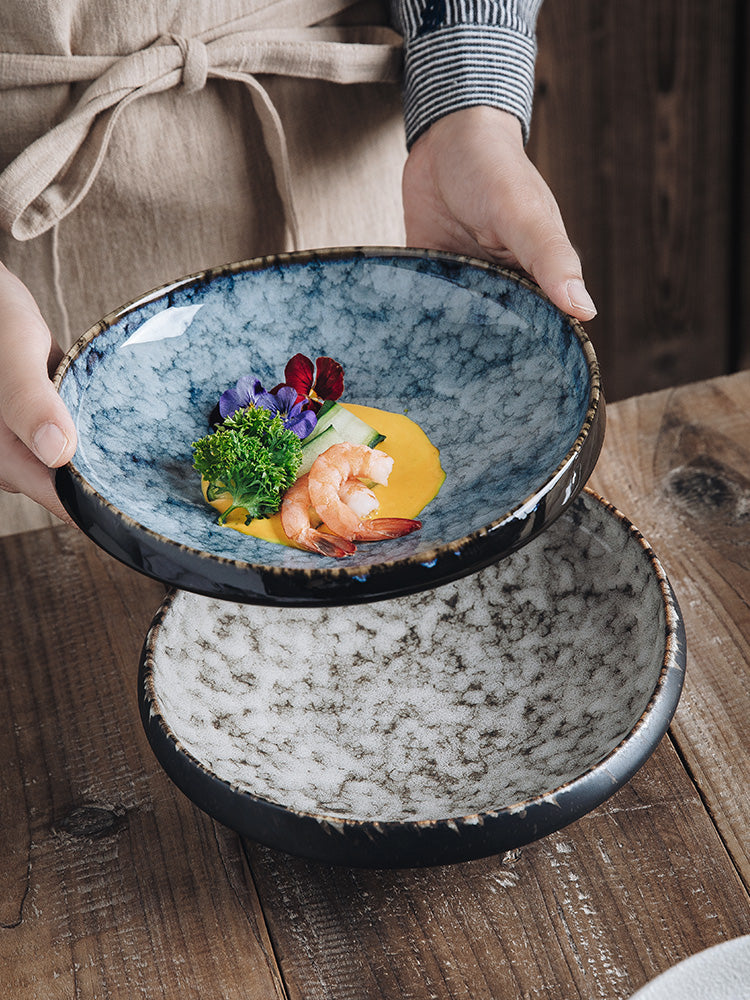 Ceramic Salad Bowl 8-Inch Special-Shaped Tableware for Dining & Entertaining
