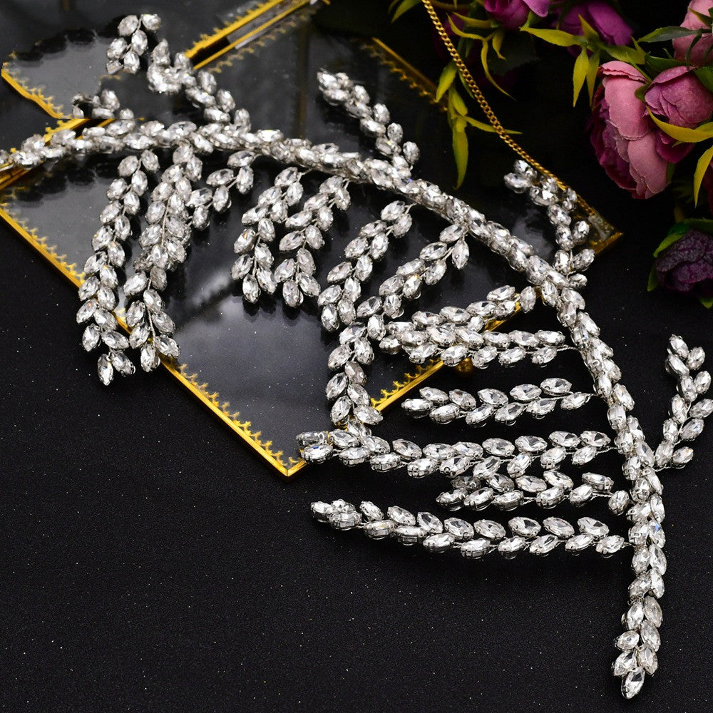 Rhinestone Flower Hair Band Headband - Women's