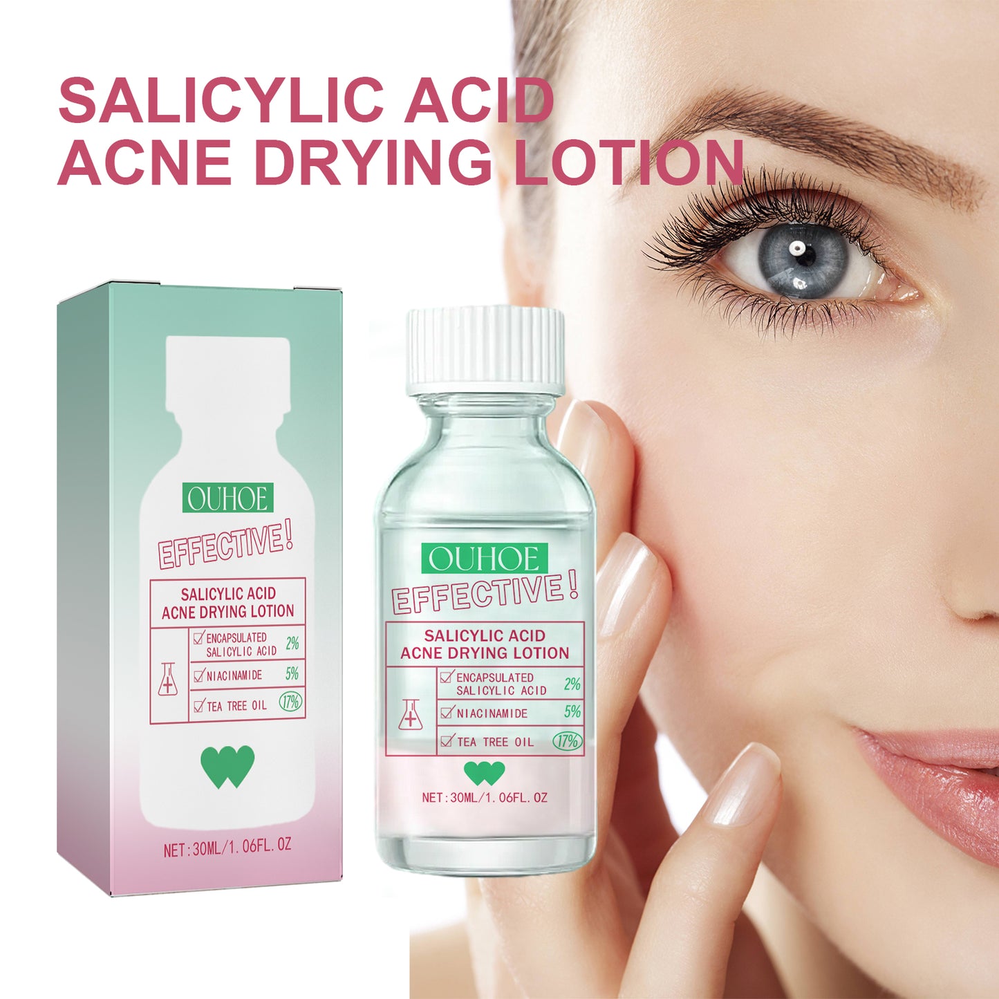Salicylic Acid Acne Treatment Lotion - Pore Refining & Moisturizing Face Care