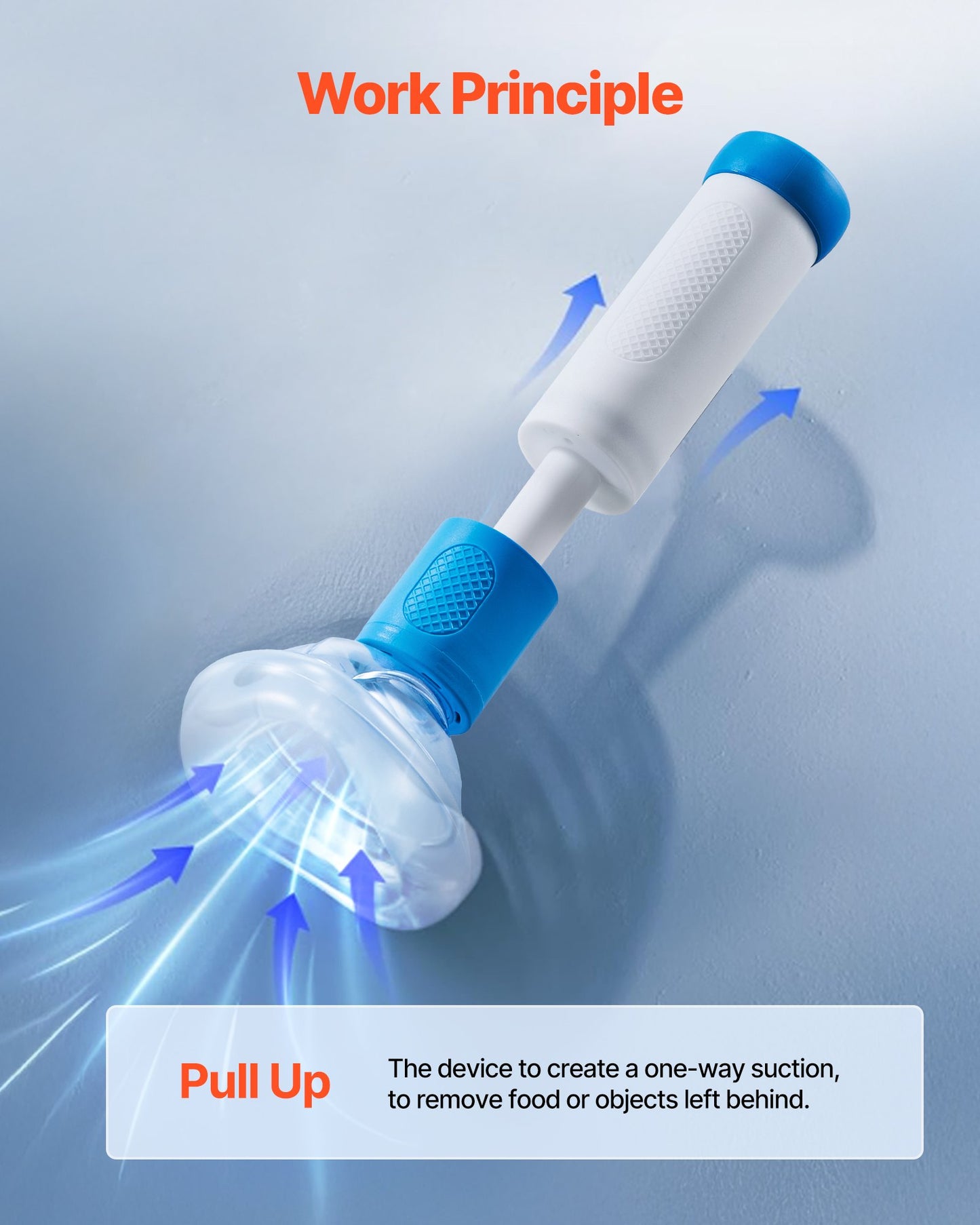 Portable Choking Rescue Device with Suction Pump - Blue