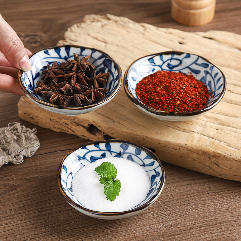 Ceramic Soy Sauce Dipping Dish - Handmade 4-Inch Tableware for Condiments